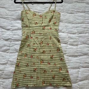 Reformation green linen dress